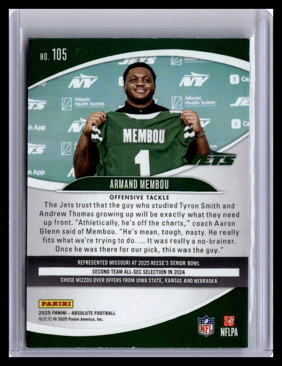 2025 Panini Absolute Countdown Calendar #105 Armand Membou