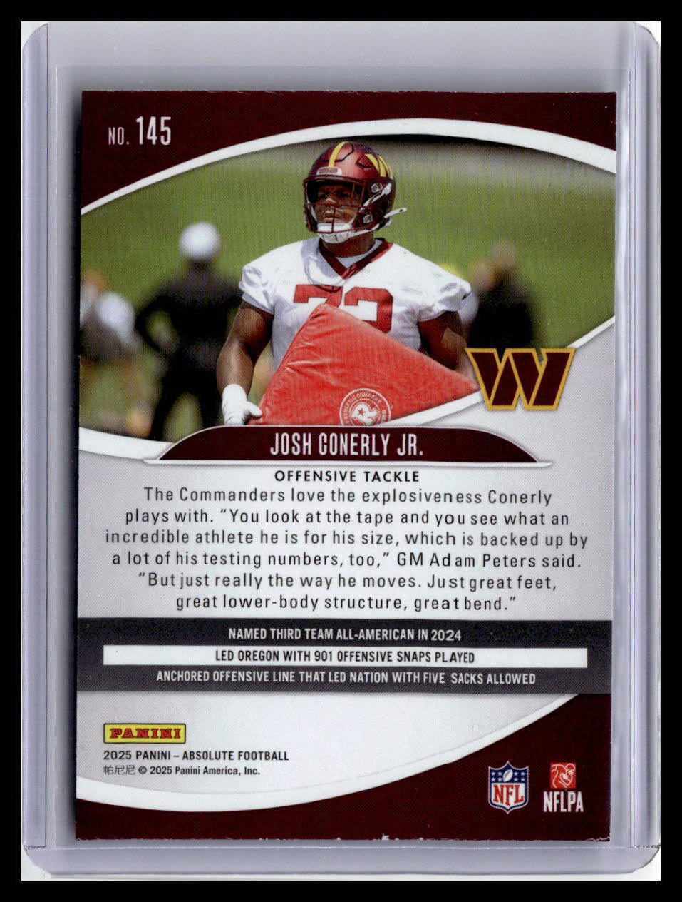 2025 Panini Absolute Countdown Calendar #145 Josh Conerly Jr.