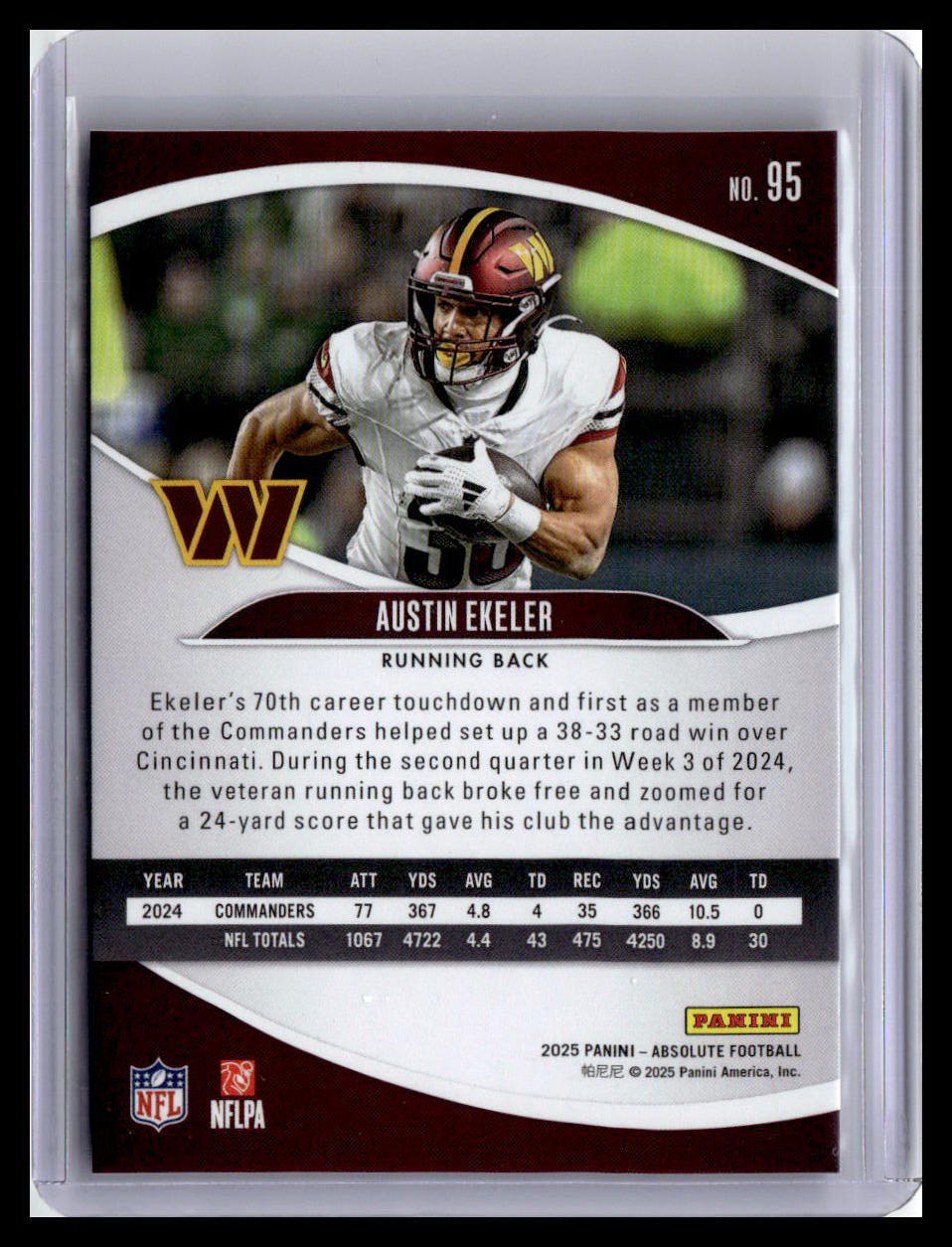 2025 Panini Absolute Countdown Calendar #95 Austin Ekeler