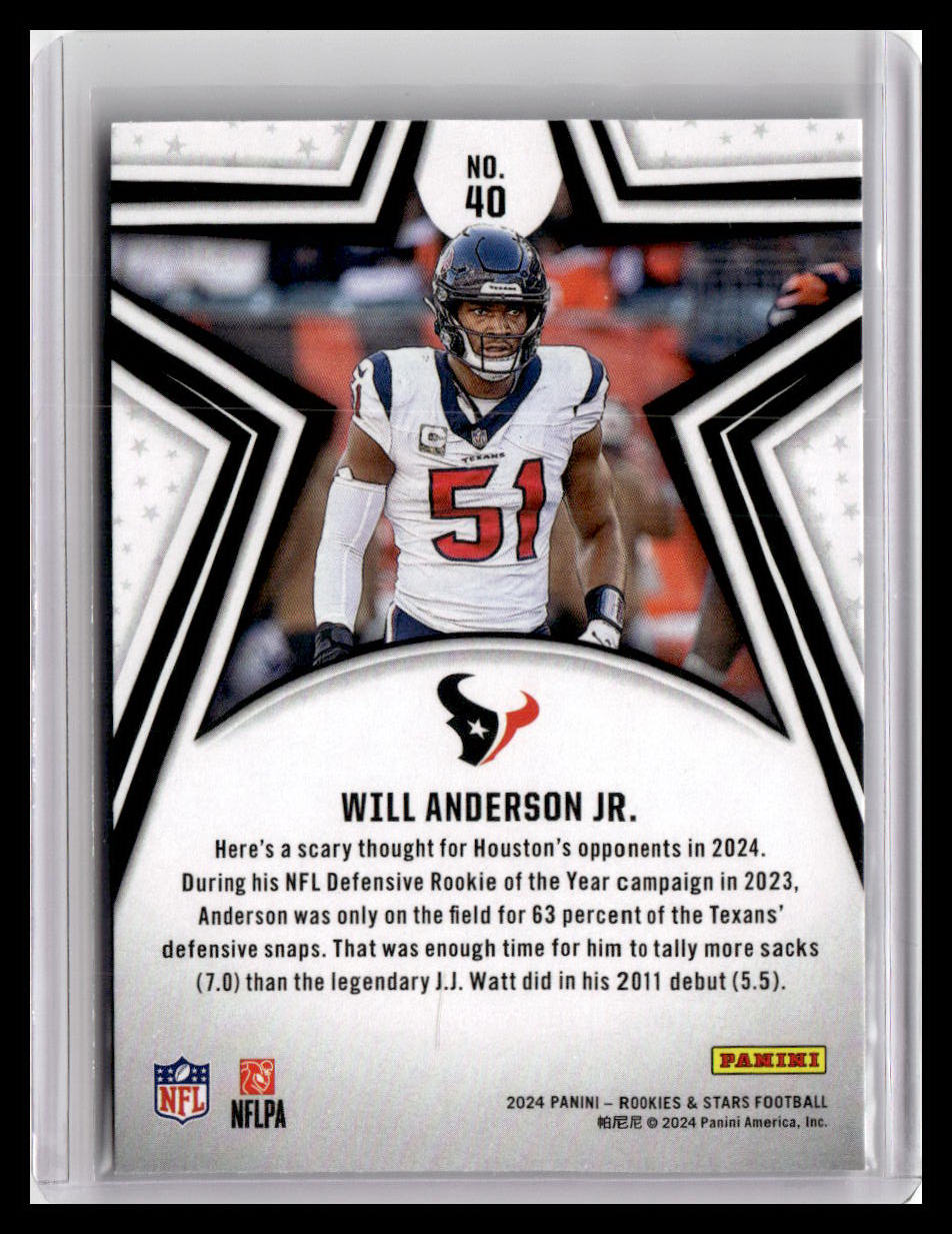 2024 Panini Rookies & Stars #40 Will Anderson Jr.