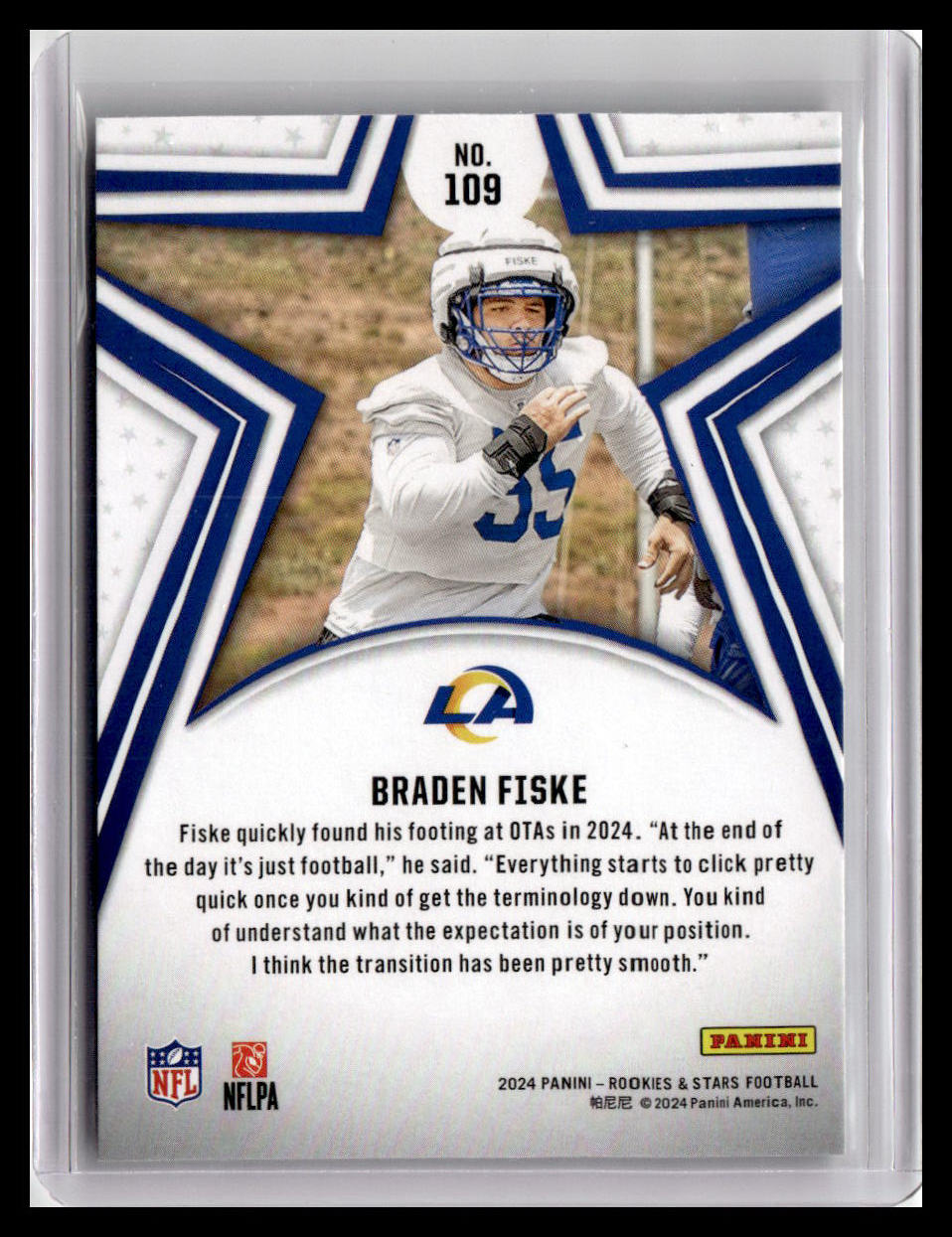 2024 Panini Rookies & Stars #109 Braden Fiske