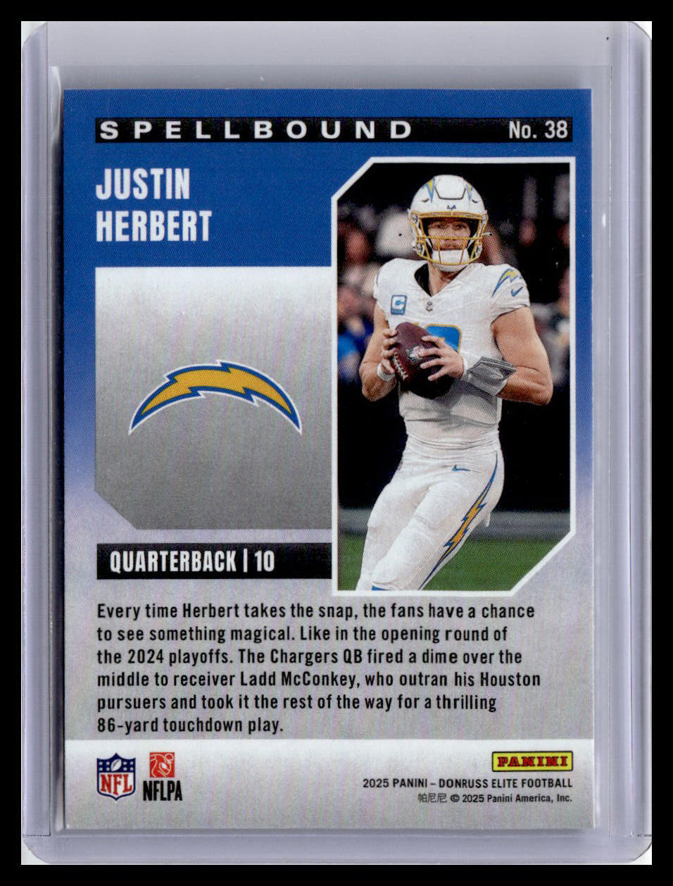 2022 Panini Playbook #35 Justin Herbert Purple