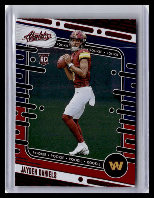 2024 Panini Absolute #102 Jayden Daniels Red and Blue