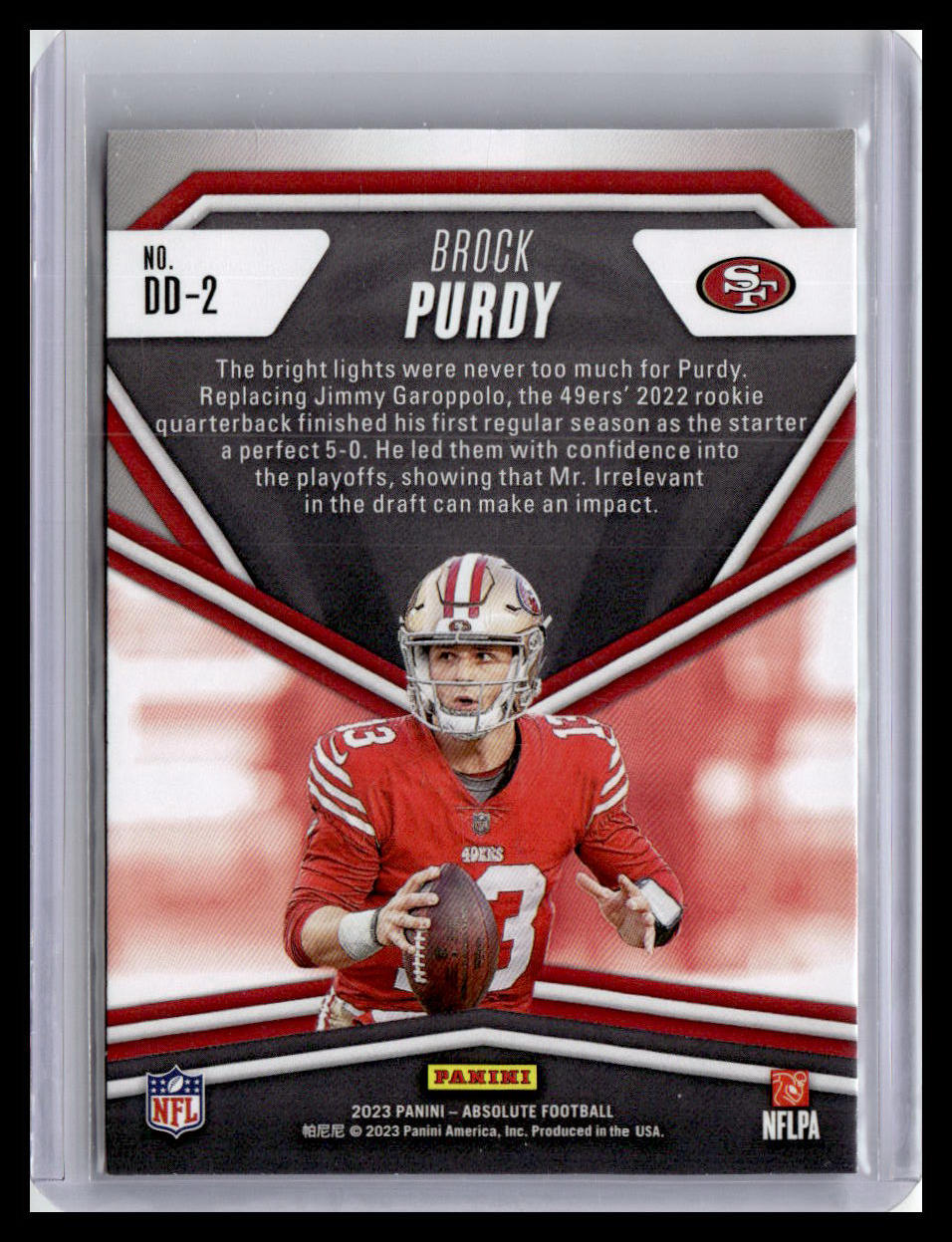 2023 Panini Absolute #DD-2 Brock Purdy Draft Diamonds