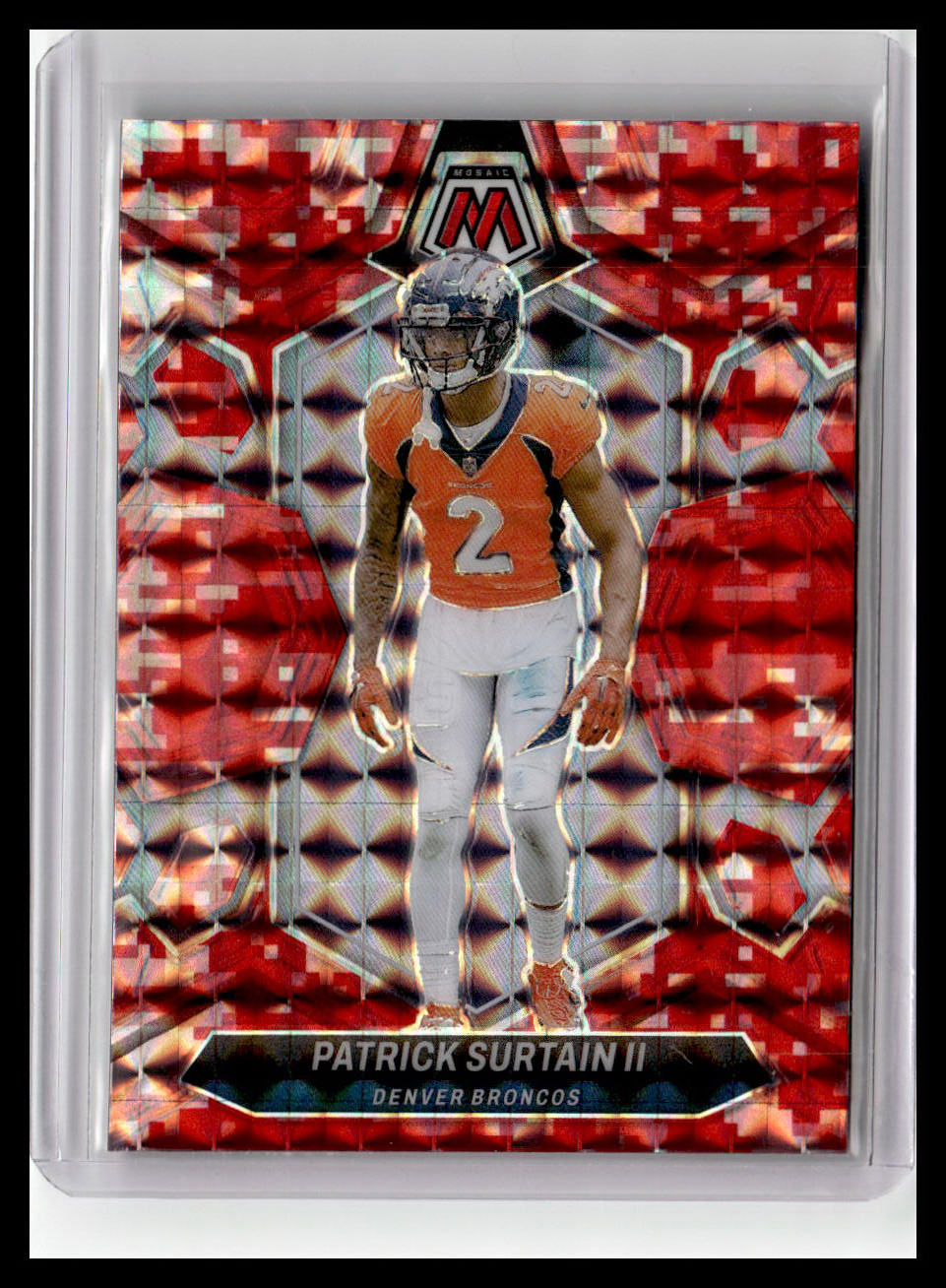 2024 Panini Mosaic #70 Patrick Surtain II Mosaic Camo Pink