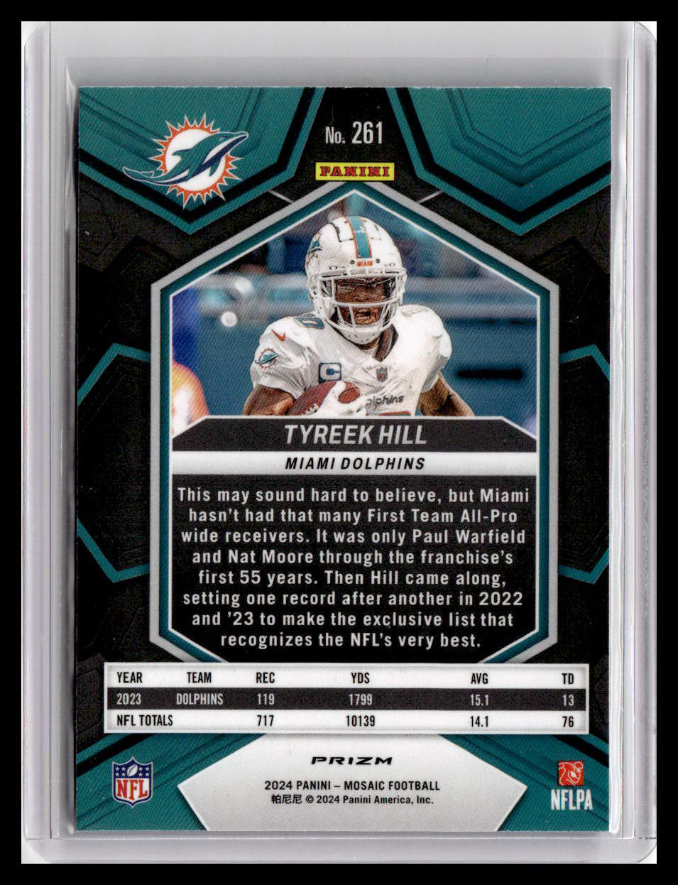 2024 Panini Mosaic #261 Tyreek Hill Mosaic National Pride