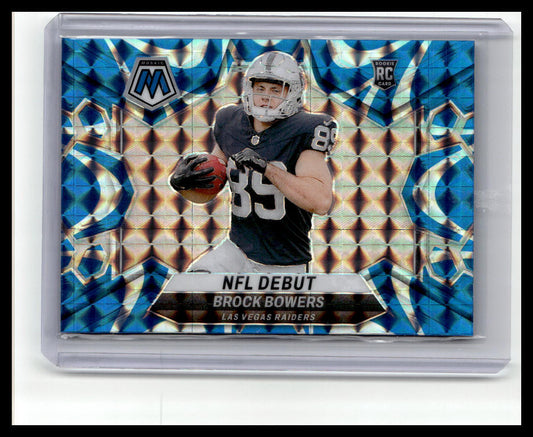 2024 Panini Mosaic #286 Brock Bowers Mosaic Reactive Blue