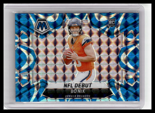 2024 Panini Mosaic #271 Bo Nix Mosaic Reactive Blue