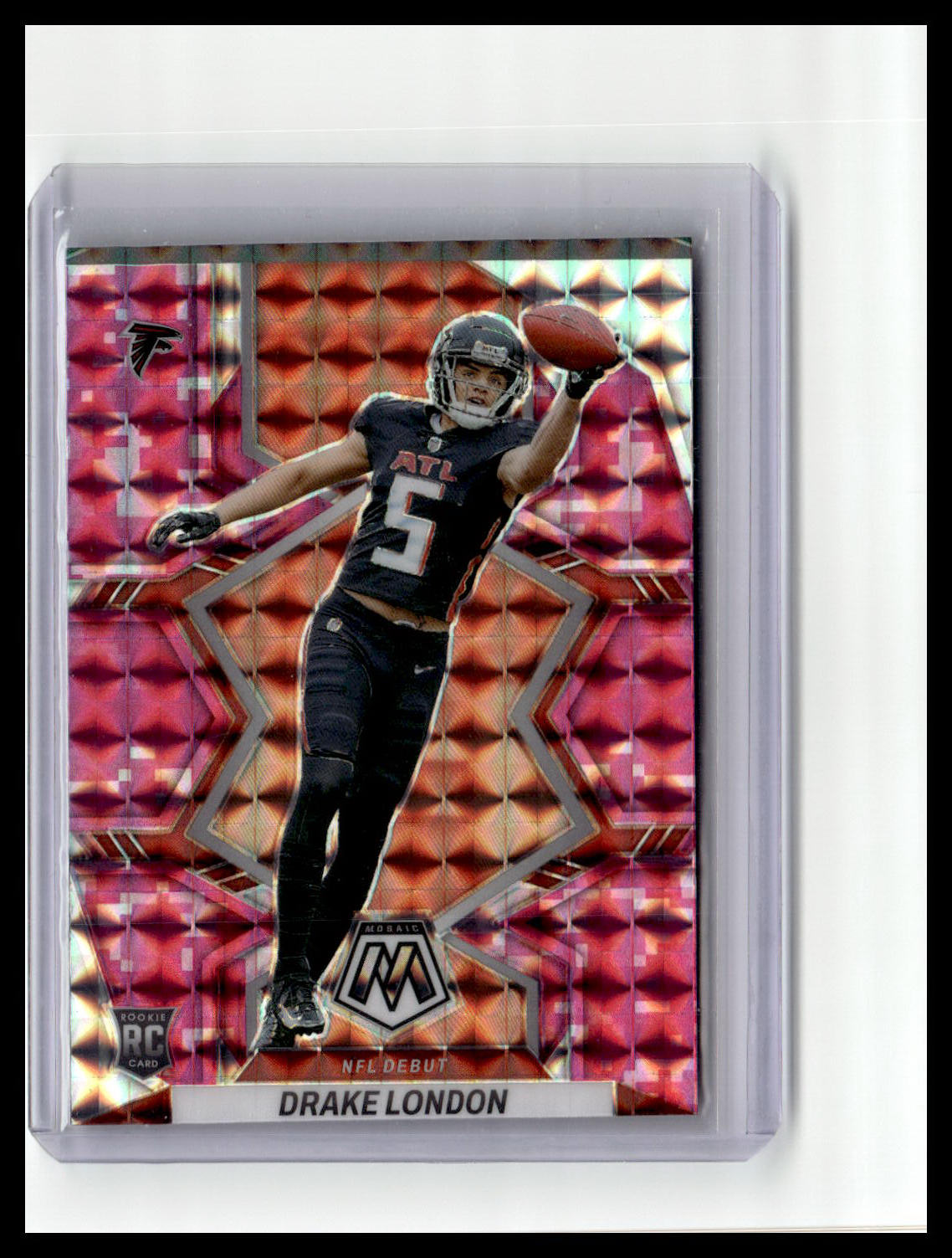 2022 Panini Mosaic #275 Drake London Mosaic Camo Pink