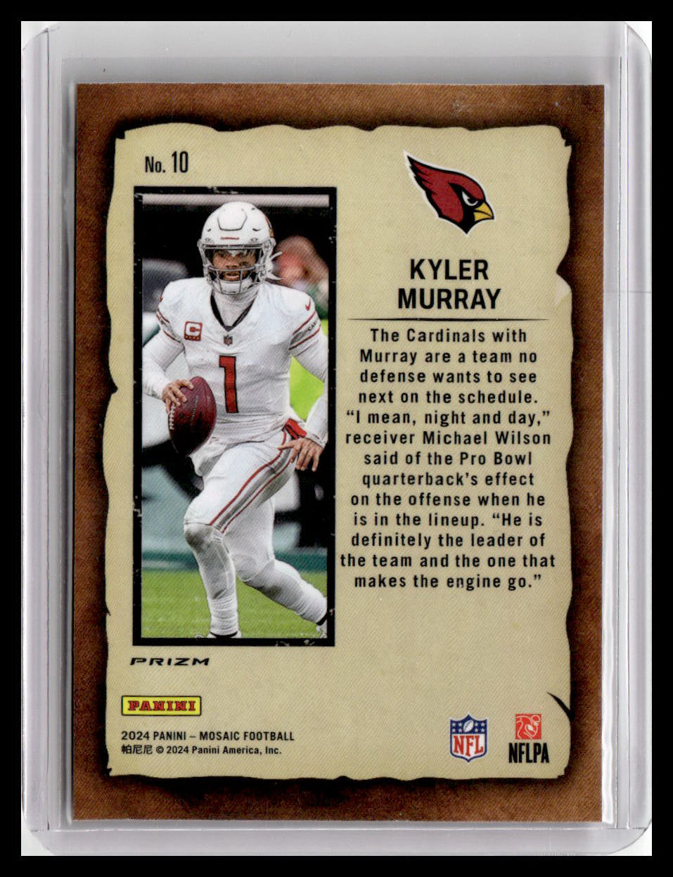 2024 Panini Mosaic #10 Kyler Murray Notoriety Mosaic