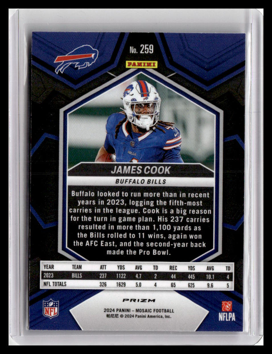 2024 Panini Mosaic #259 James Cook Silver National Pride