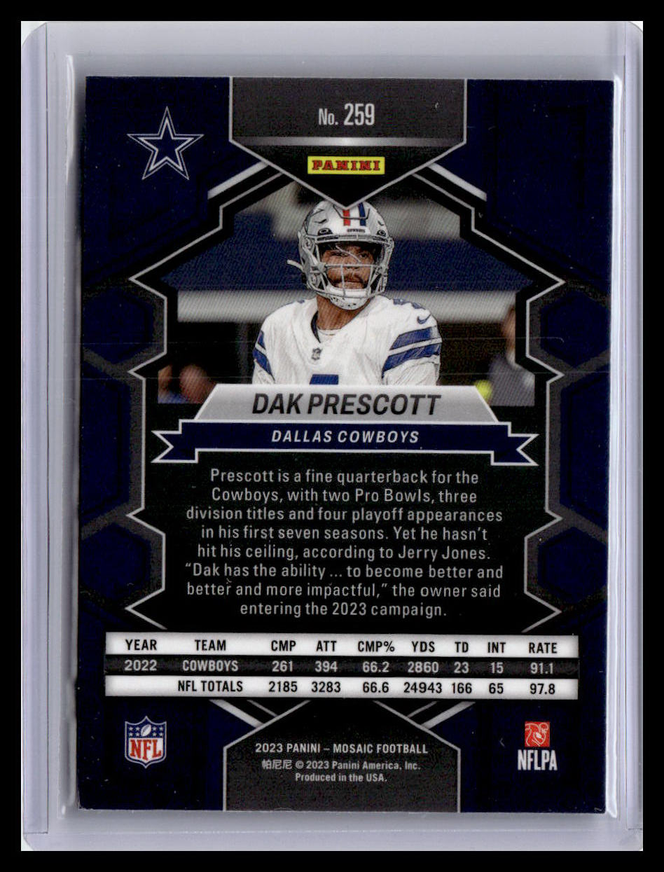 2023 Panini Mosaic #259 Dak Prescott National Pride