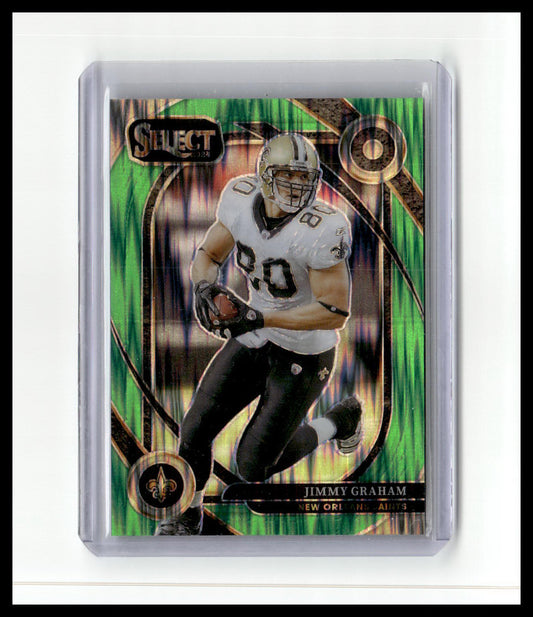 2024 Panini Select #269 Jimmy Graham Neon Green Prizm Shock #/499