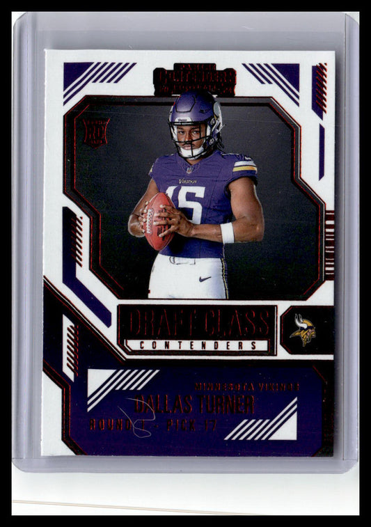 2024 Panini Contenders #25 Dallas Turner Draft Class Contenders Red