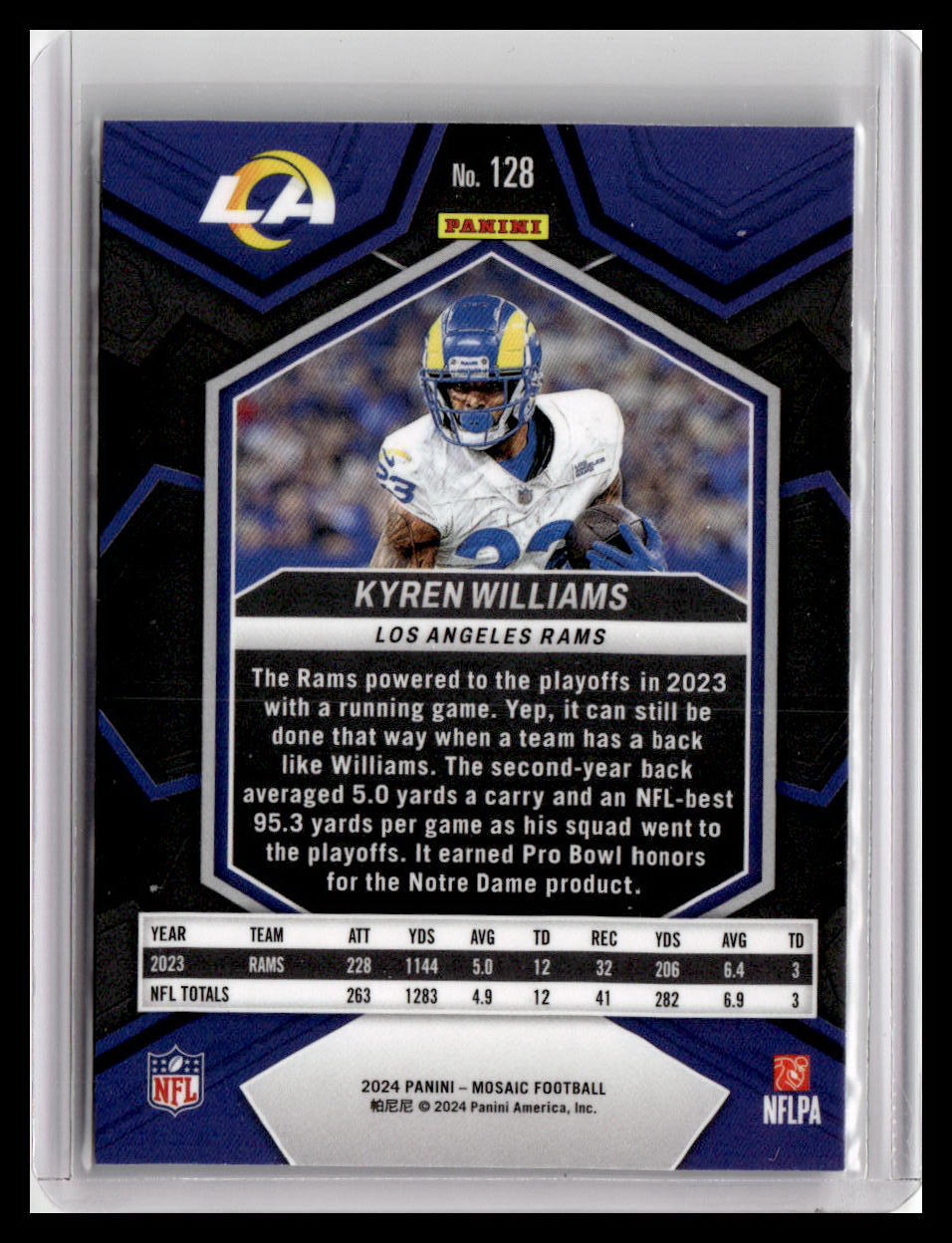 2024 Panini Mosaic #128 Kyren Williams