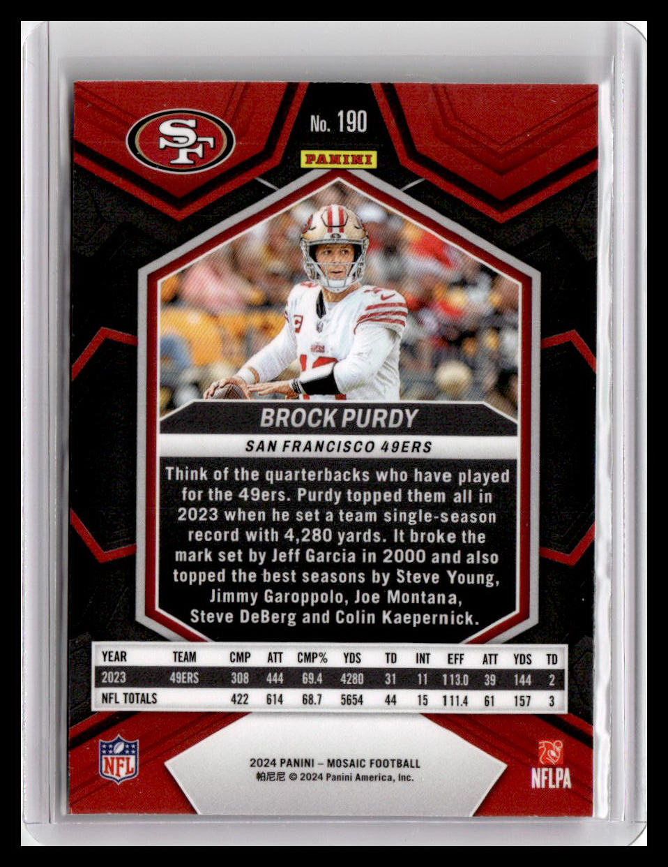 2024 Panini Mosaic #190 Brock Purdy