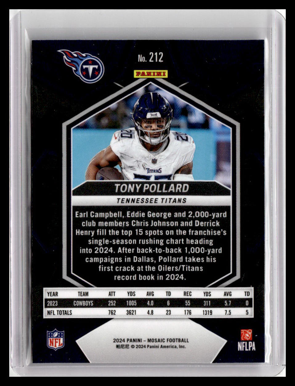 2024 Panini Mosaic #212 Tony Pollard