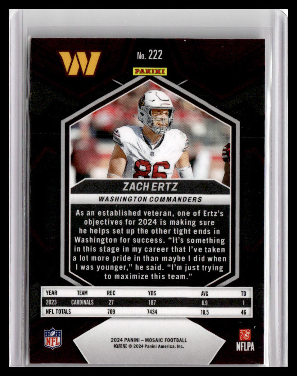 2024 Panini Mosaic #222 Zach Ertz