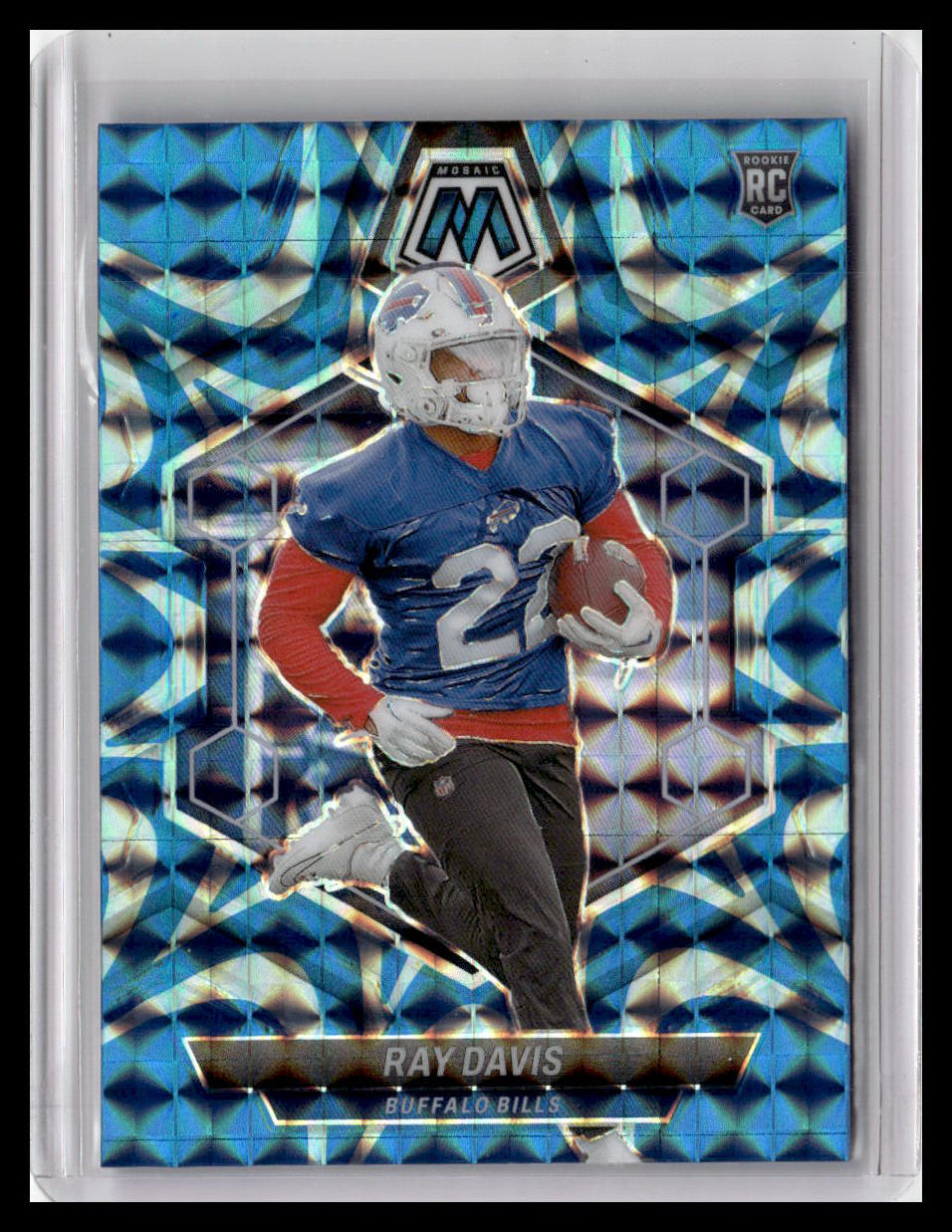 2024 Panini Mosaic #387 Ray Davis Mosaic Reactive Blue
