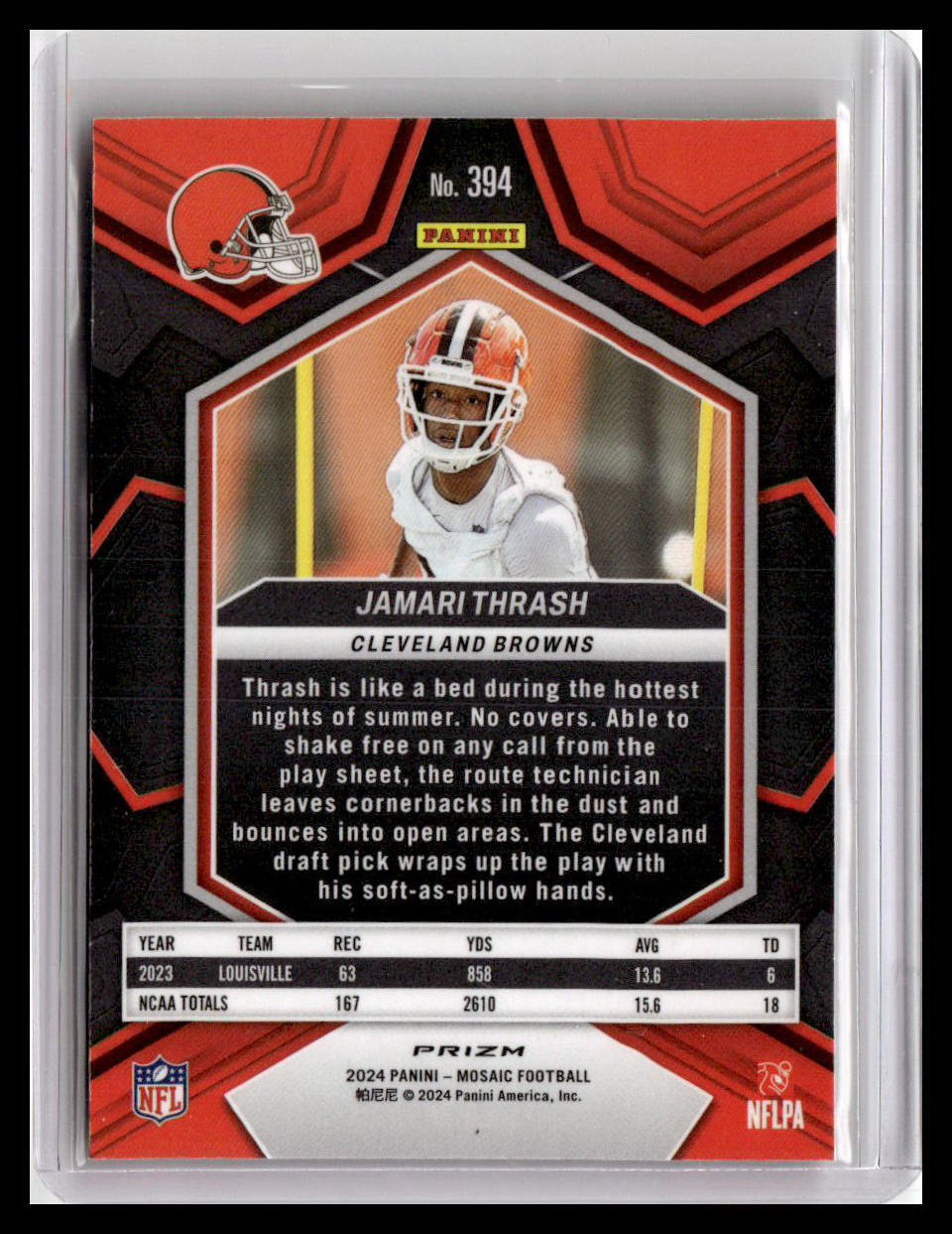 2024 Panini Mosaic #394 Jamari Thrash Mosaic Camo Pink