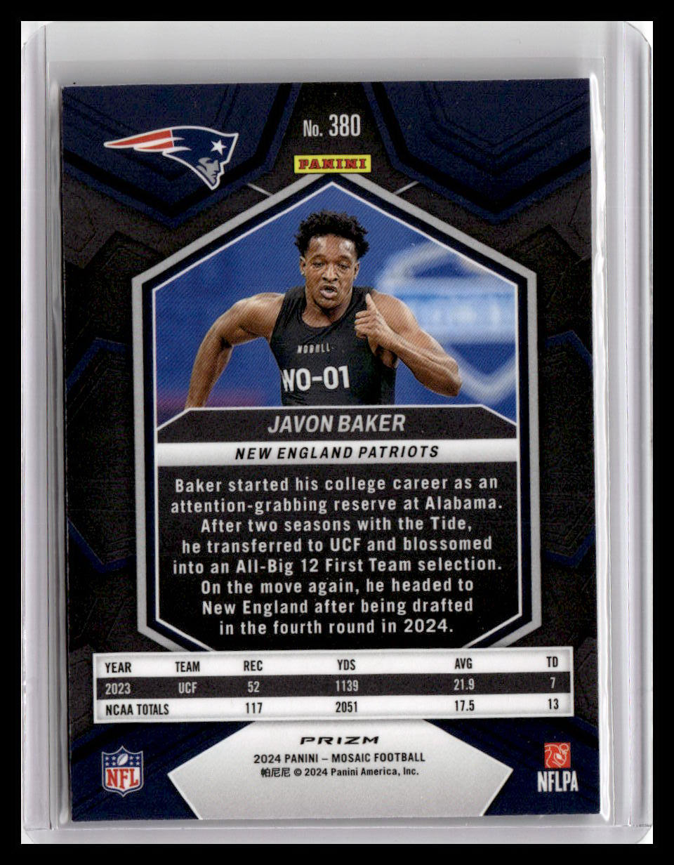 2024 Panini Mosaic #380 Javon Baker Mosaic Red