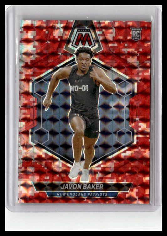 2024 Panini Mosaic #380 Javon Baker Mosaic Red