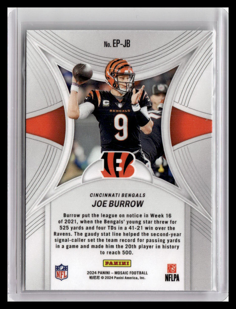 2024 Panini Mosaic #EP-JB Joe Burrow Epic Performers