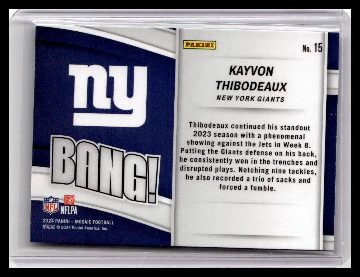 2024 Panini Mosaic #15 Kayvon Thibodeaux Bang!