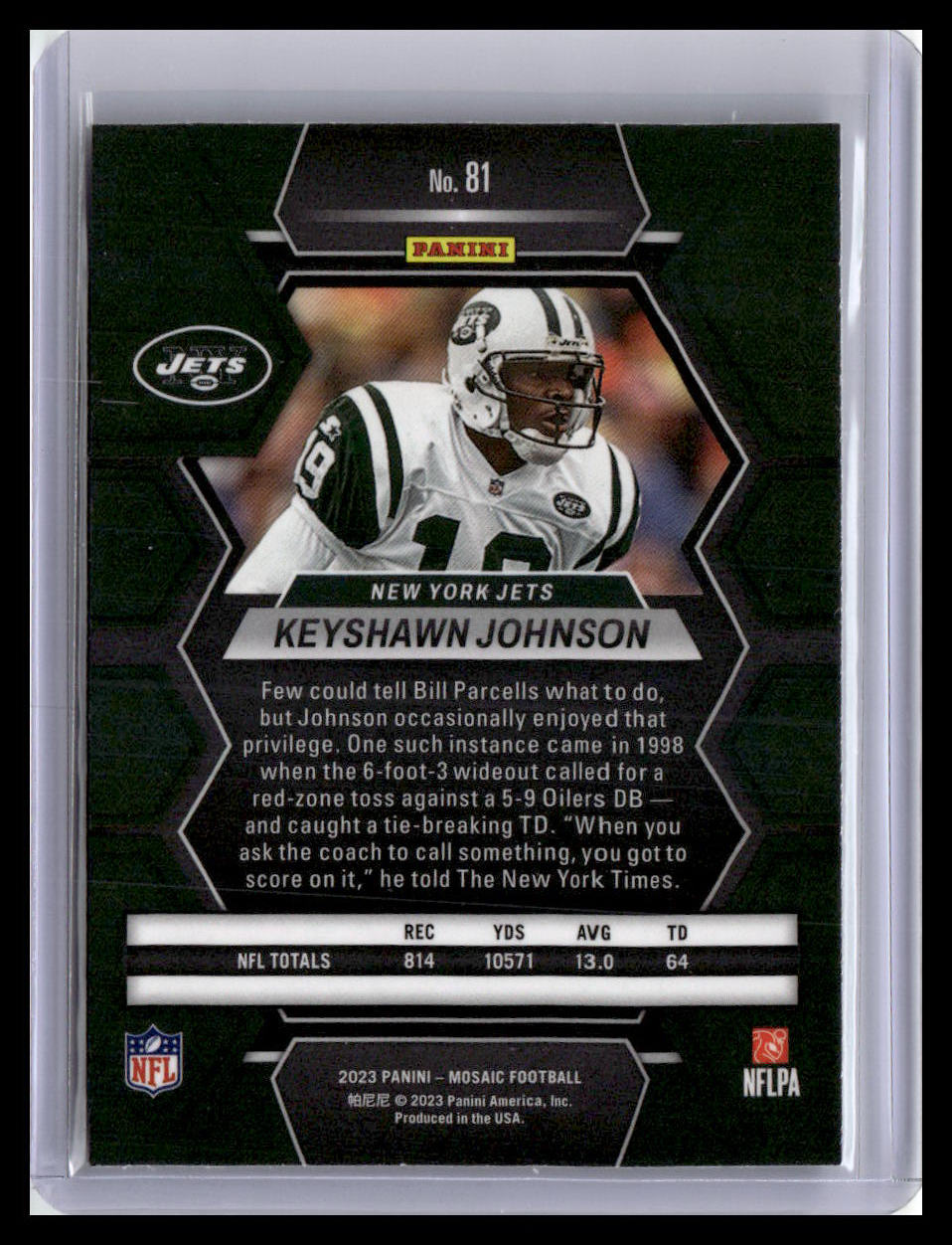 2023 Panini Mosaic #81 Keyshawn Johnson