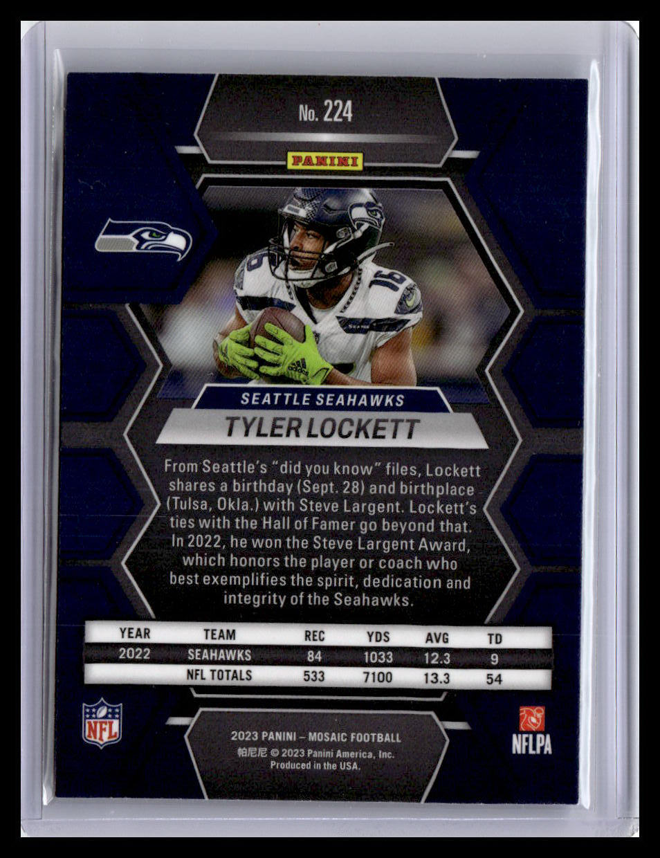 2023 Panini Mosaic #224 Tyler Lockett