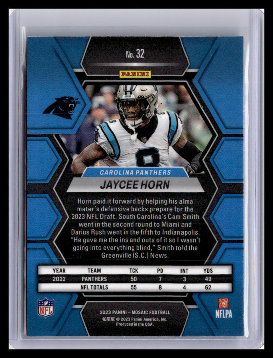 2023 Panini Mosaic #32 Jaycee Horn