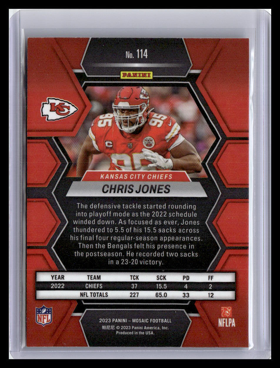 2023 Panini Mosaic #114 Chris Jones