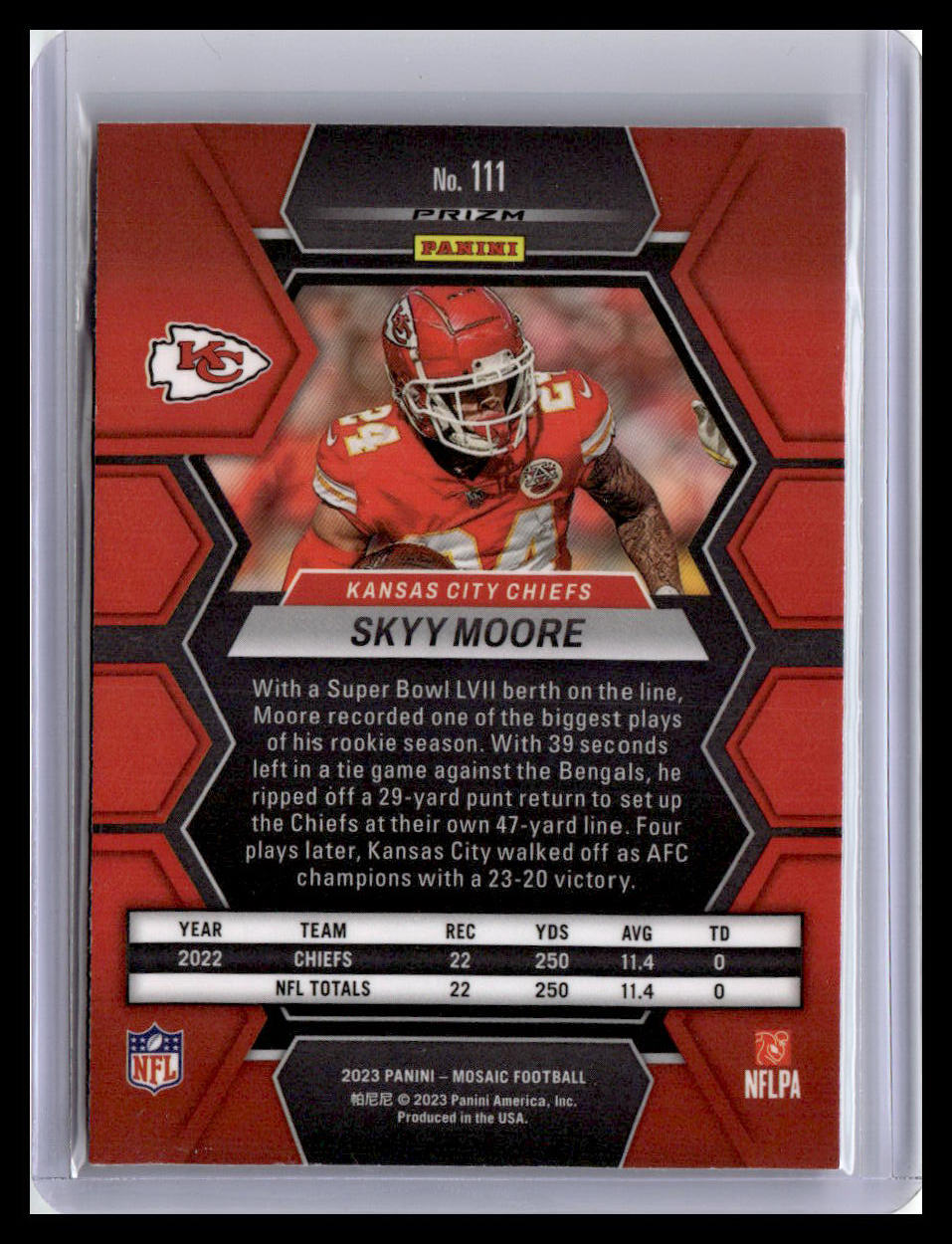 2023 Panini Mosaic #111 Skyy Moore Camo Pink Mosaic