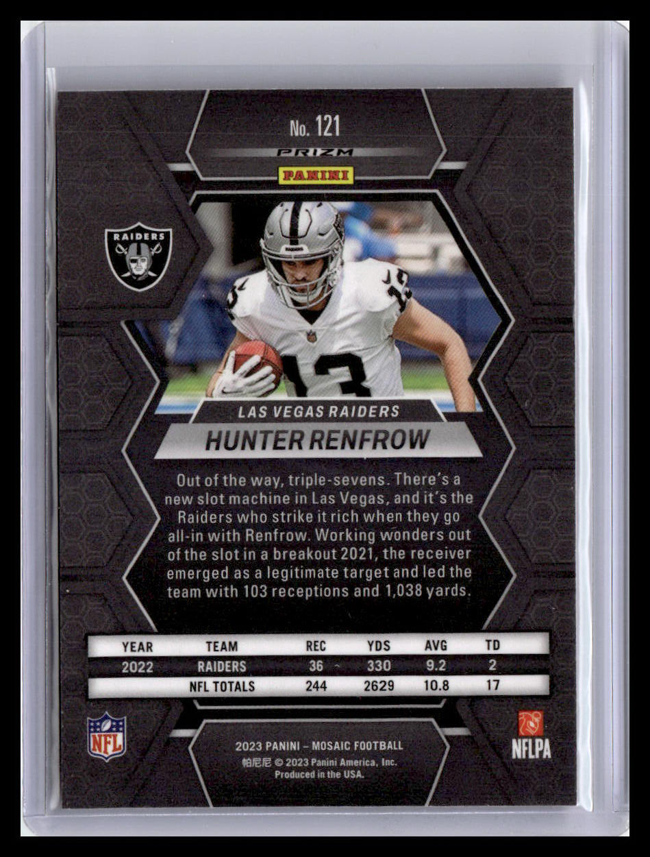 2023 Panini Mosaic #121 Hunter Renfrow Camo Pink Mosaic