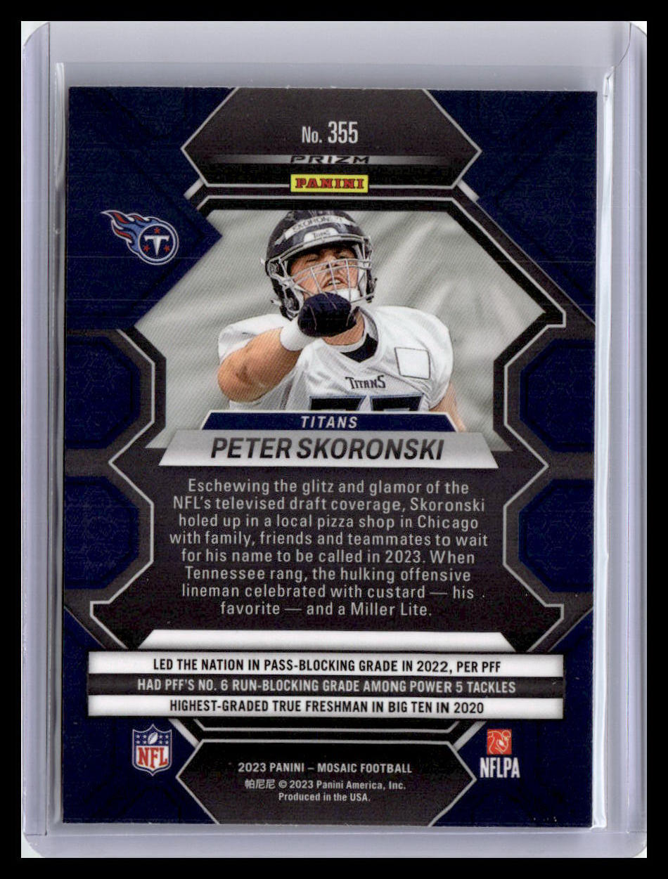 2023 Panini Mosaic #355 Peter Skoronski