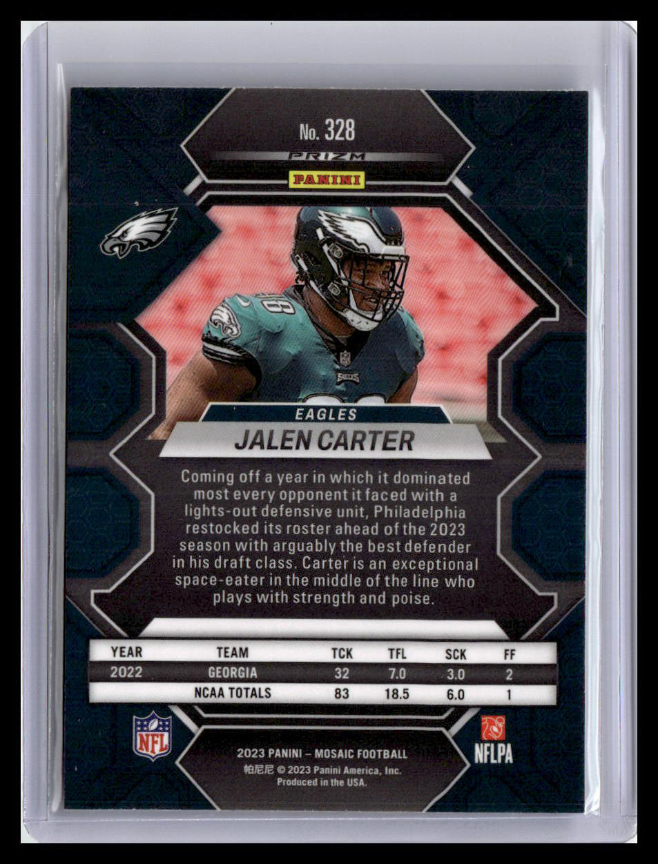 2023 Panini Mosaic #328 Jalen Carter