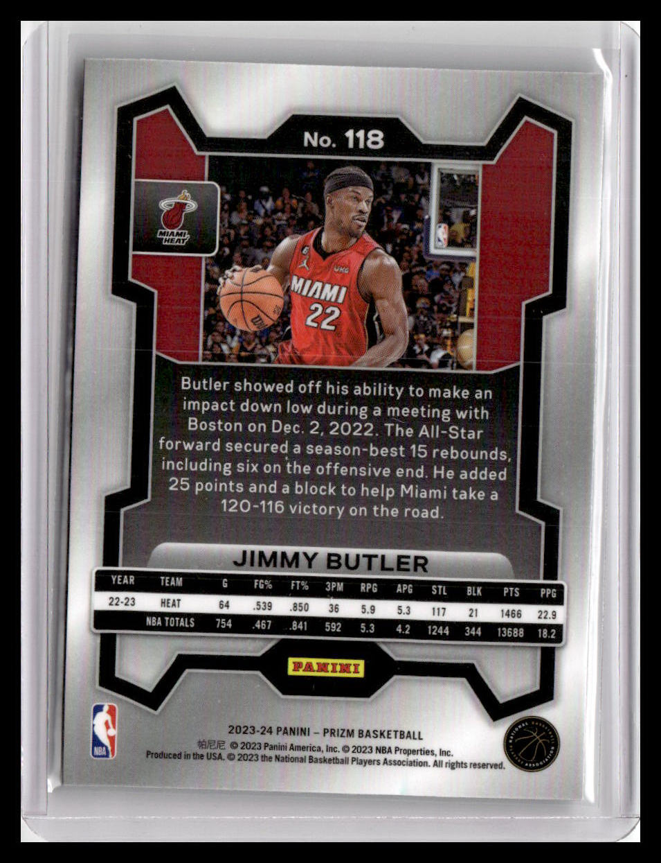 2023-24 Panini Prizm #118 Jimmy Butler
