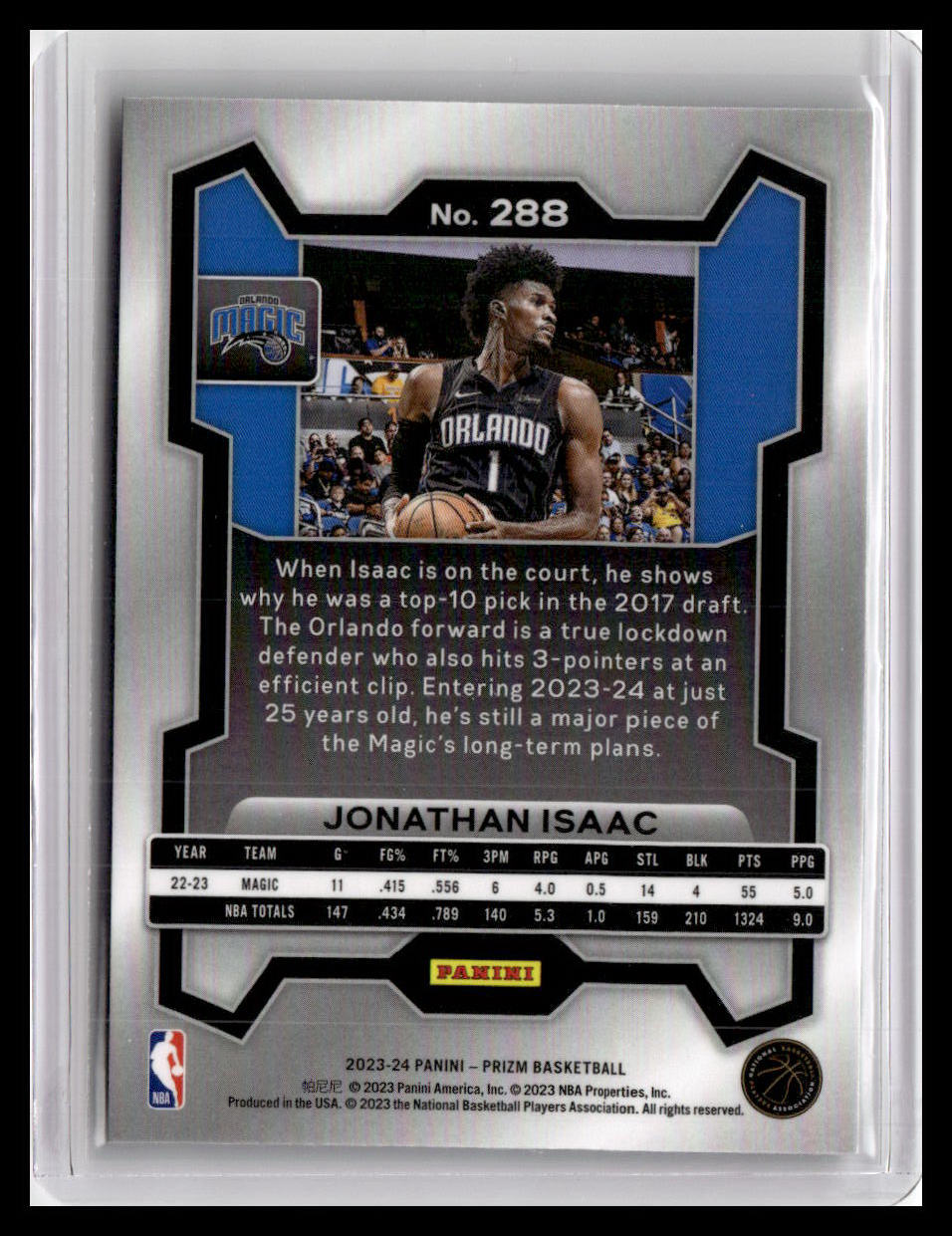 2023-24 Panini Prizm #288 Jonathan Isaac