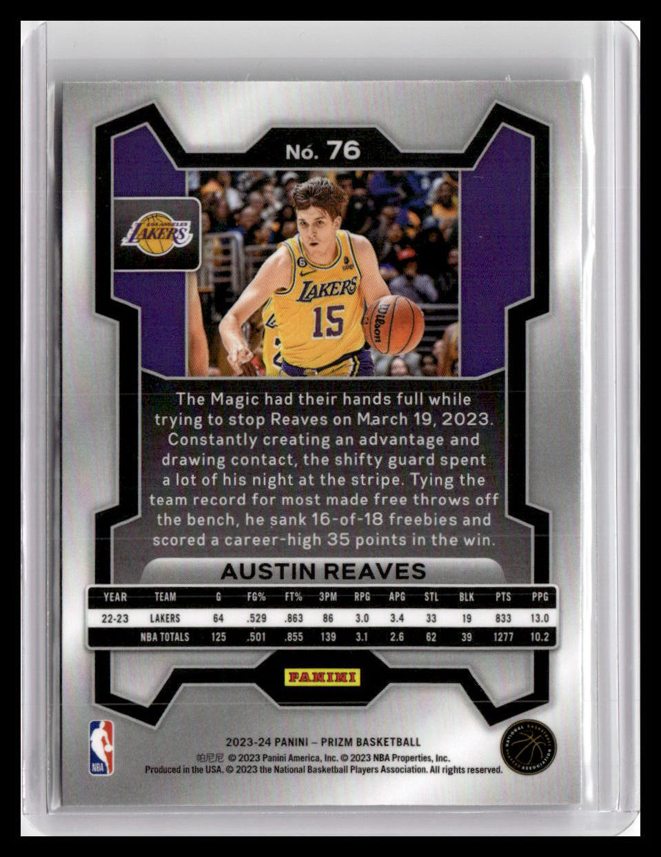 2023-24 Panini Prizm #76 Austin Reaves