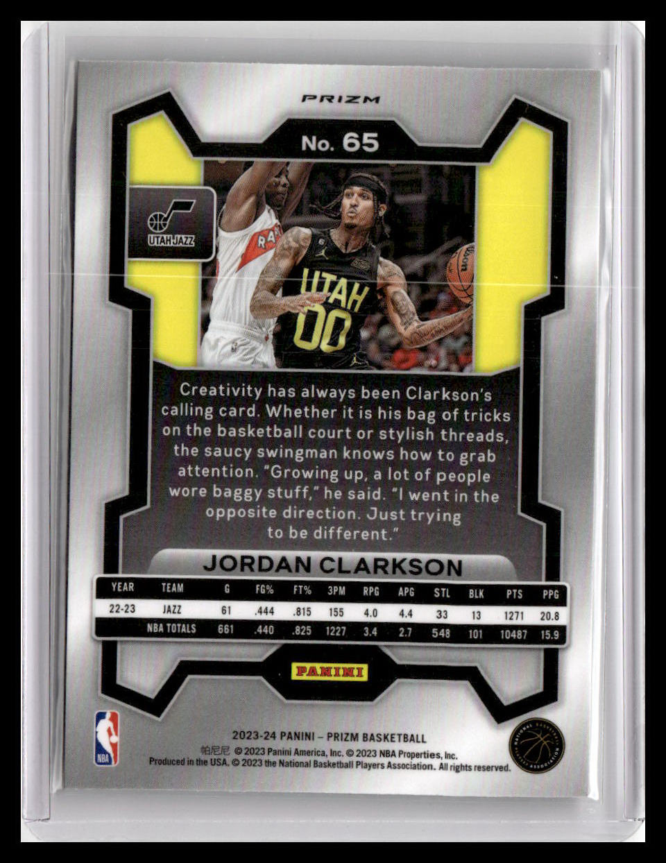 2023-24 Panini Prizm #65 Jordan Clarkson