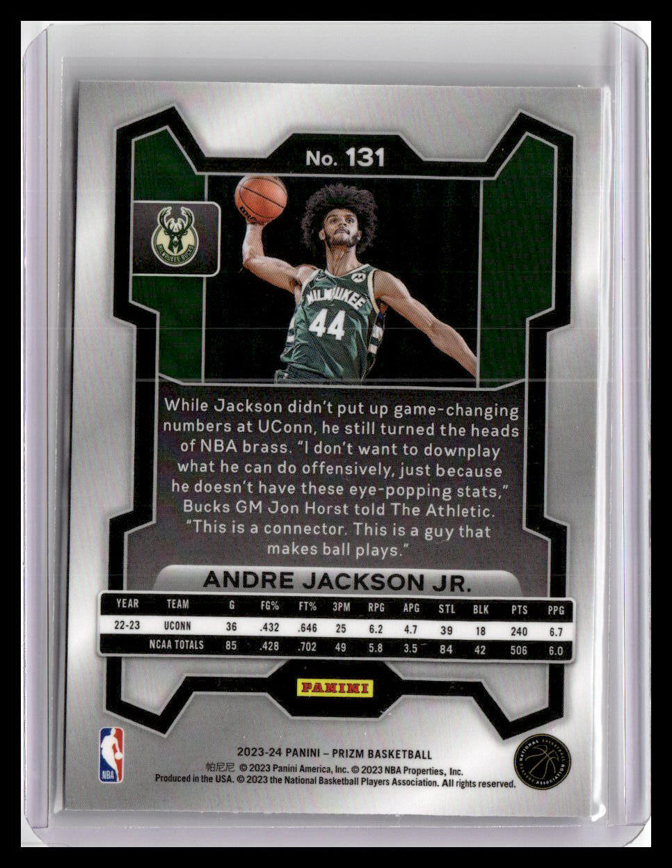 2023-24 Panini Prizm #131 Andre Jackson Jr.