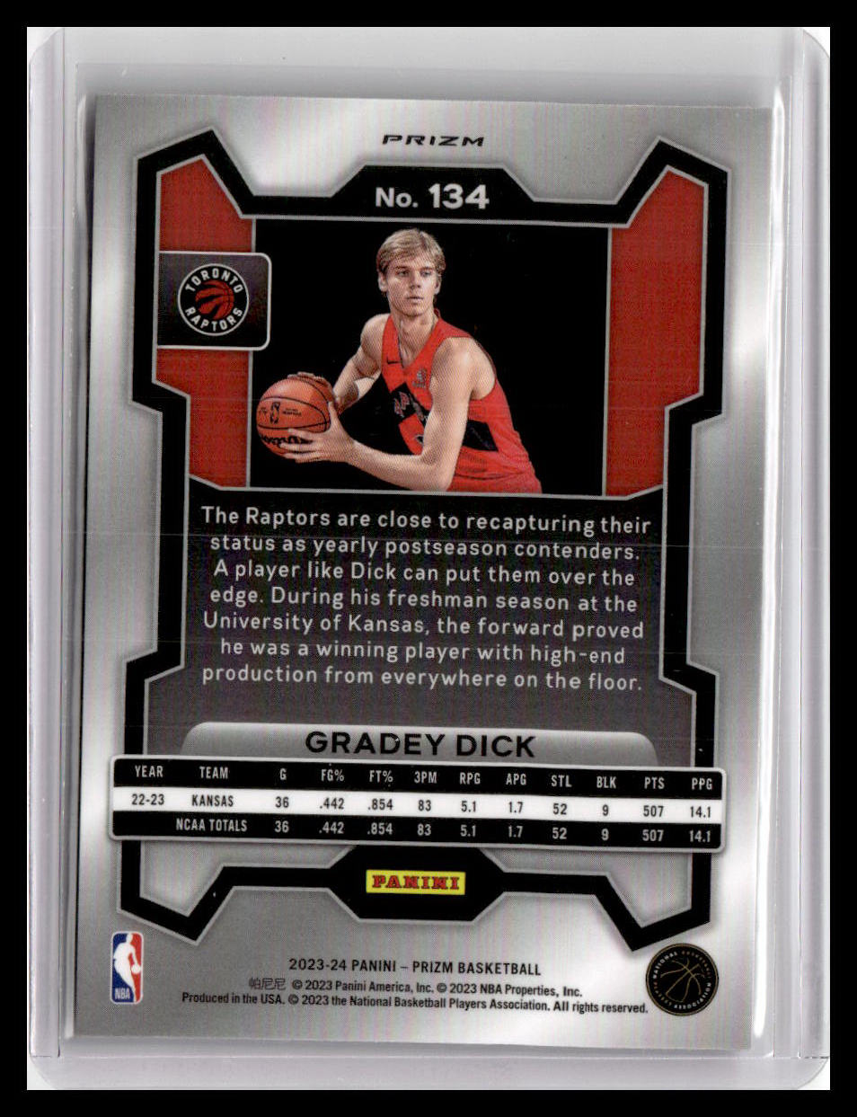 2023-24 Panini Prizm #134 Gradey Dick