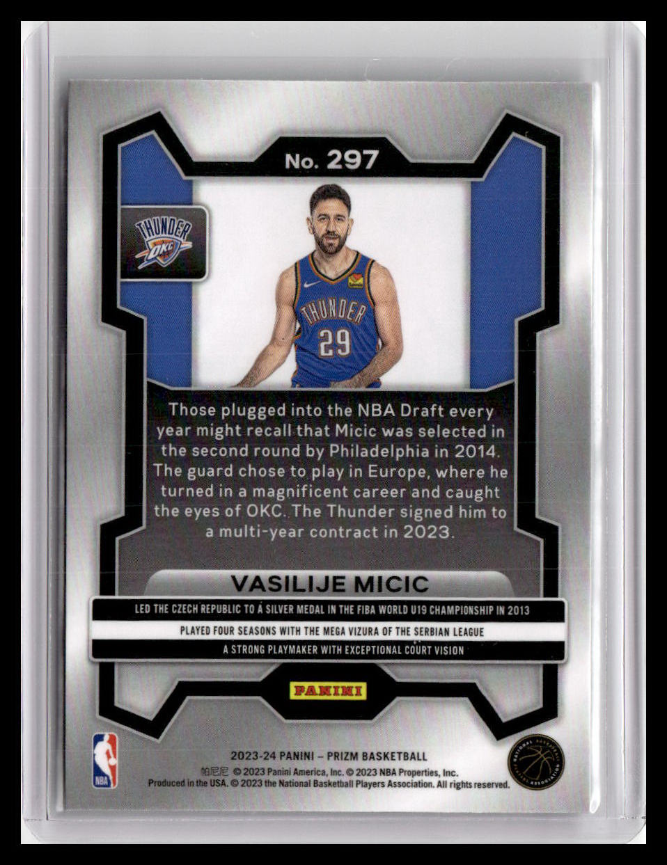 2023-24 Panini Prizm #297 Vasilije Micic