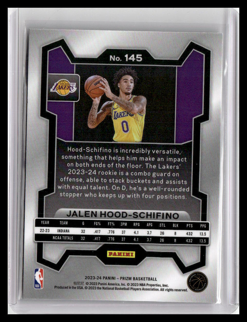 2023-24 Panini Prizm #145 Jalen Hood-Schifino