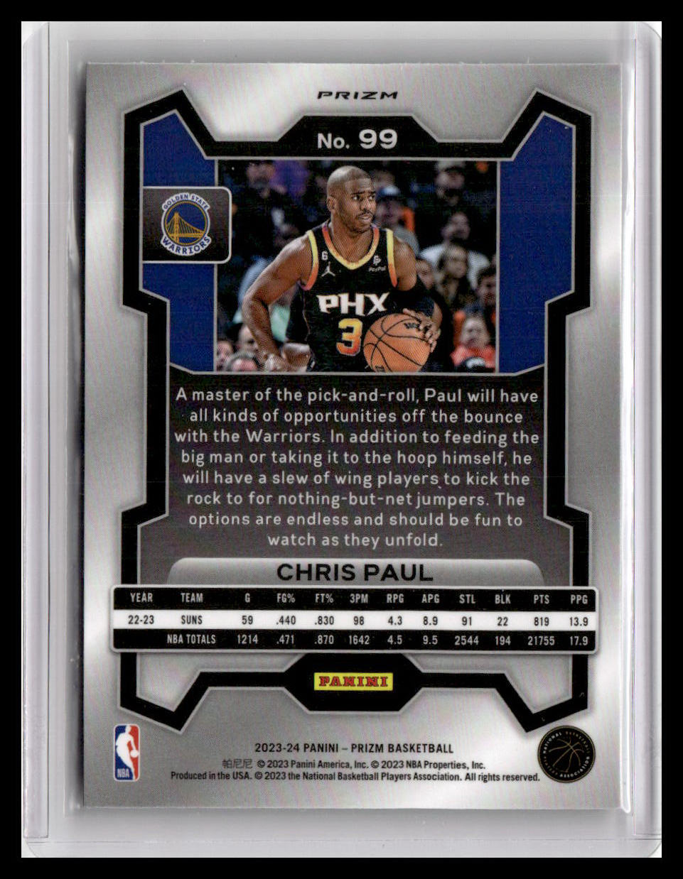 2023-24 Panini Prizm #99 Chris Paul Prizms Green