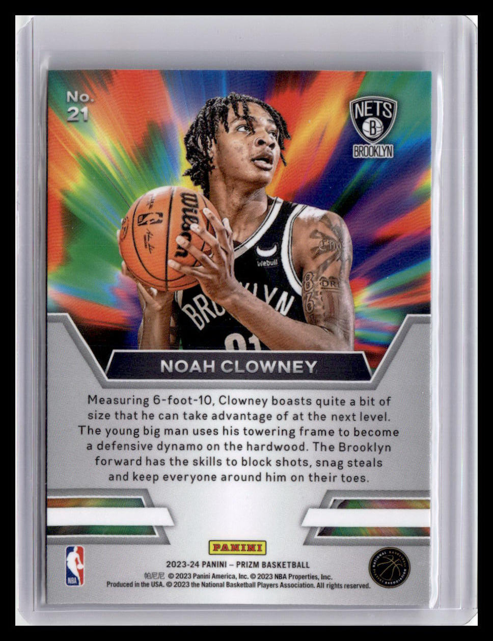 2023-24 Panini Prizm #21 Noah Clowney Instant Impact