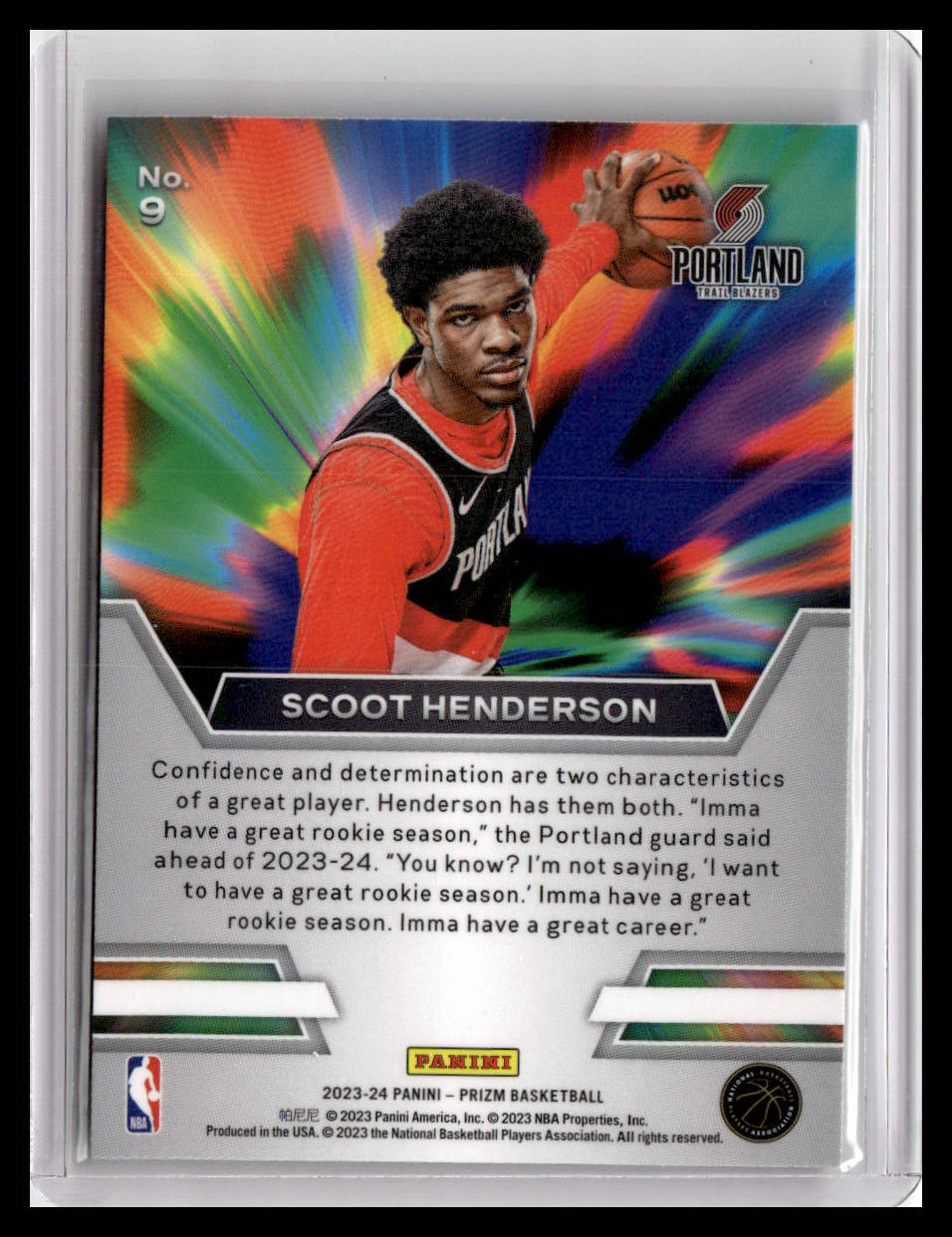 2023-24 Panini Prizm #9 Scoot Henderson Instant Impact