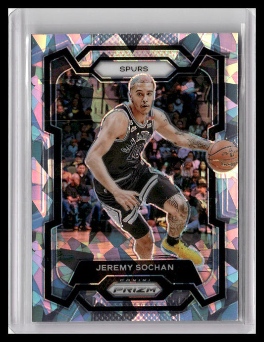 2023-24 Panini Prizm #122 Jeremy Sochan Prizms Ice