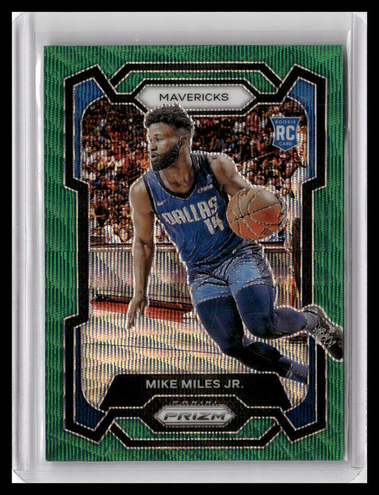 2023-24 Panini Prizm #295 Mike Miles Jr. Prizms Green Wave