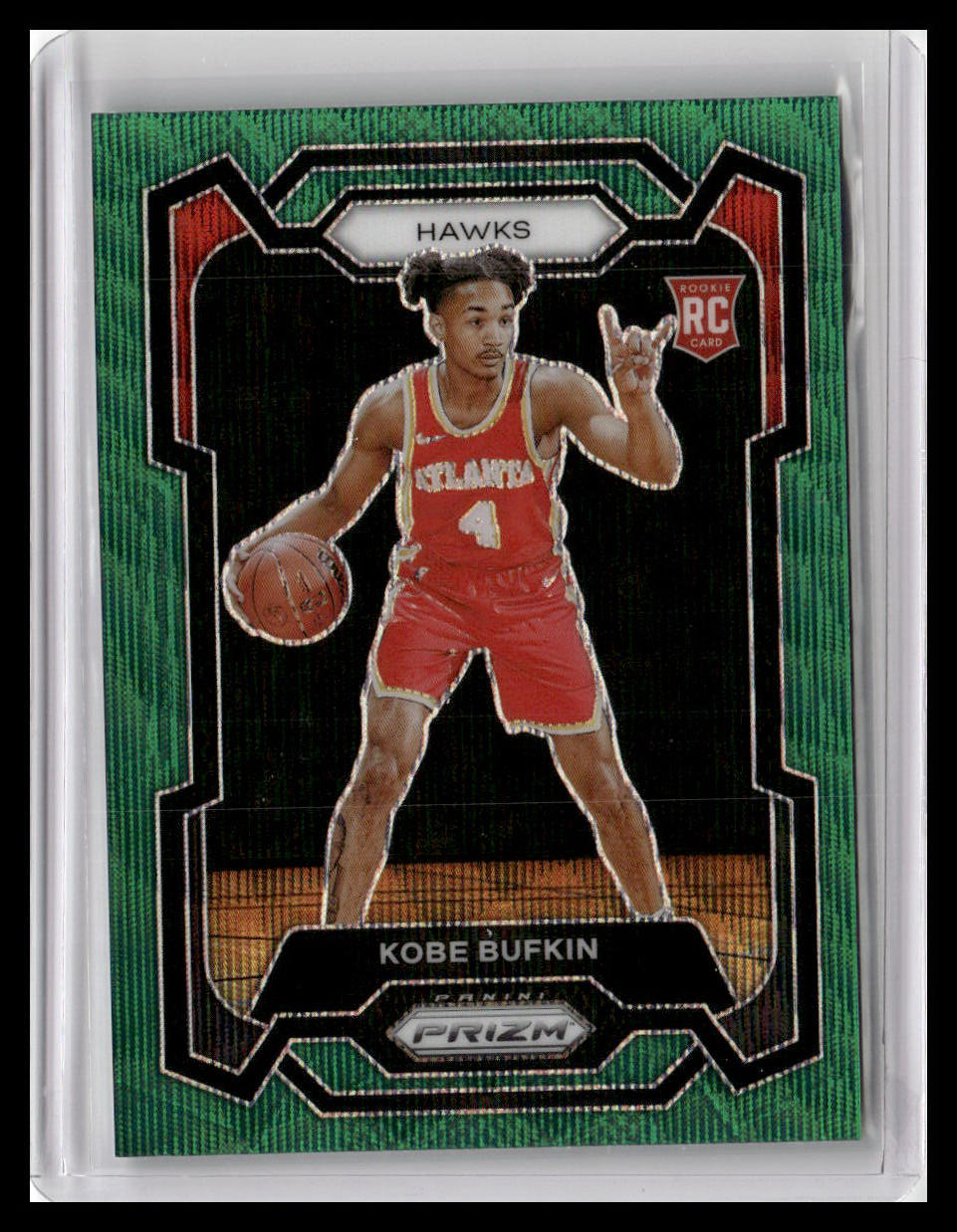 2023-24 Panini Prizm #151 Kobe Bufkin Prizms Green Wave